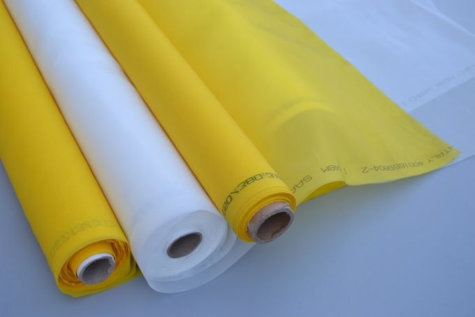 Τυπωμένο πλέγμα εκτύπωσης πολυεστέρα πινάκων κυκλωμάτων, εύκαμπτη κίτρινη οθόνη πλέγματος 110