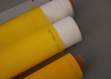 Κίτρινο Monofilament 100% πλέγμα 165T εκτύπωσης οθόνης πολυεστέρα για τις εγκαταστάσεις εκτύπωσης
